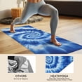 thumbnail image 4 of Blue White Tie Dye Spiral Pattern Hot Yoga Mat Towel Non Slip for Hot Yoga - Quick-Drying Yoga Mat Cover with 4 Corner Pockets with Travel Bag - Hot Yoga Towel Non Slip 70"x26", 4 of 6