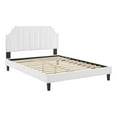 thumbnail image 2 of Modway Sienna Lit Plateforme Grand Moderne en Velours de Performance, Blanc, 2 of 12