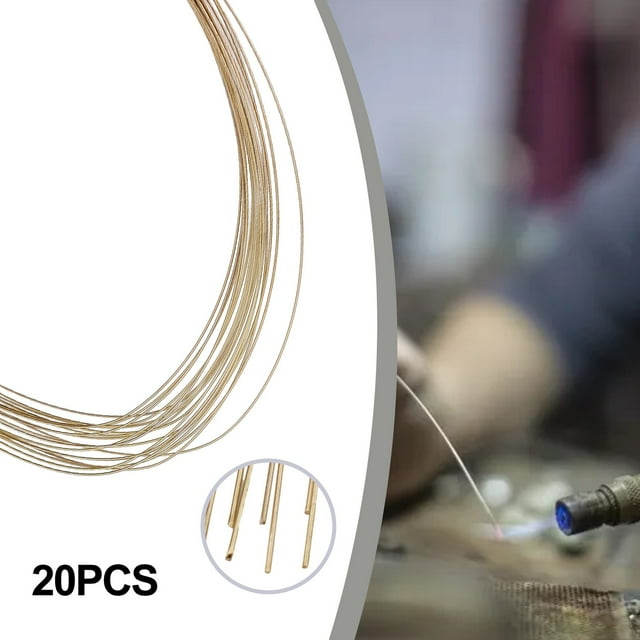 20Pcs/Set Silver Welding Rods Low Melting Point Soldering Wire Metal Soldering Brazing Rods for Jewelry Making Repair Tools
