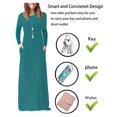 thumbnail image 6 of Aiyino Women's Maxi Dresses Long Sleeve Casual Long Dresses Loose with Pockets, 6 of 7