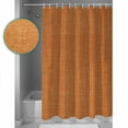 thumbnail image 4 of Vintage Linen Shower Curtain, 36" x 72", Pastoral Orange Linen Texture Fall Retro Waterproof Bathroom Curtain Washable Shower Curtain Set with 12 Hooks, 4 of 6