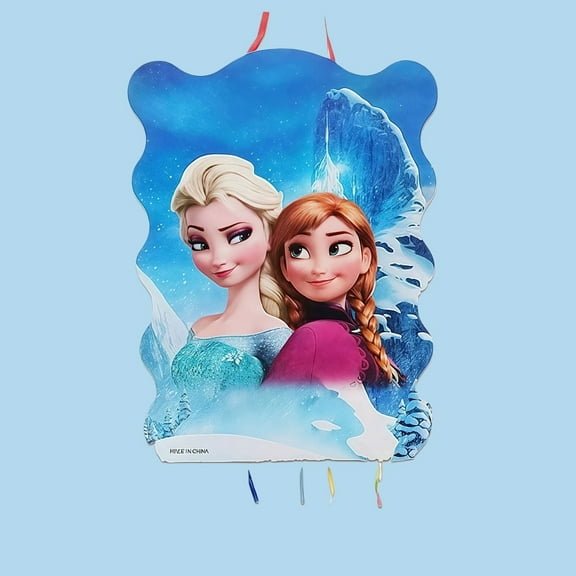 2pcs Snow Elsā Anime Pull String Piñata - Candy Filled Safe Birthday Party Game | Easy Open Pinata Toy with No Stick Needed
