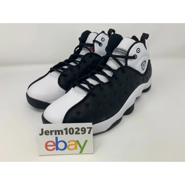 New Men's N I-K-E Jo r-dan Jumpman Team II Basketball Shoes Black White #819175 106