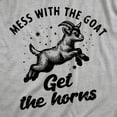 thumbnail image 2 of Womens Funny T Shirts Mess With The Goat Get The Horns Sarcastic Graphic Novelty Tee For Ladies Womens Graphic Tees, 2 of 9