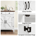 thumbnail image 5 of Homy Casa 30 Inch Modern Farmhouse Storage Cabinet with Drawer and Shelf, 2-Door Accent Cabinet, Wooden Top Sideboard for Living Room, Bedroom, or Hallway, White, 5 of 9