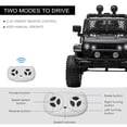 thumbnail image 6 of Aosom 12V Kids Ride On Truck with Parent Remote Control, Battery Powered Electric Car with Spring Suspension, Adjustable Speed, LED Lights and Horn, Black, 6 of 10
