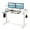 White, variant on Costway 55"x 24" Electric Standing Desk with 2 Drawers Monitor Stand Storage Shelf Black