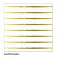 thumbnail image 2 of (6 pack) 6.5" x 6.5" Disposable Gold Foil Stripe Paper Napkins, 16 Count, by Way To Celebrate, 2 of 4