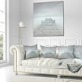 thumbnail image 3 of Designart Wooden Pier in Cloudy Mood - Seascape Throw Pillow - 18x18, 3 of 5