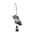 thumbnail image 3 of Solar Light Outdoor Statue Yard Decorative, Artesanía, Tresping de mapaches en la cuerda que colgaba de la figura de animales para el balcón del patio, 3 of 8