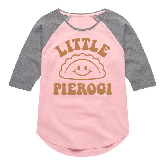 Instant Message - Dyngus Day - Little Pierogi - Polish Holiday Celebration - Toddler & Youth Girls Raglan Graphic T-Shirt