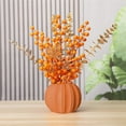 thumbnail image 4 of Pumpkin Vase Plastic Artificial Fake Pumpkin Flower Vase Decorative Plant Pots for Fall Autumn Halloween Harvest Thanksgiving Farmhouses Home Room Office Decor, 4 of 5