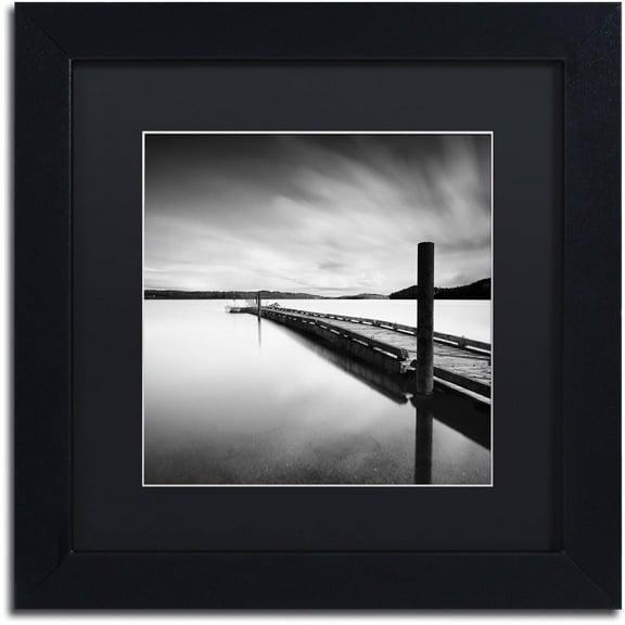 Trademark Fine Art "Stand By" Canvas Art by Moises Levy Black Matte, Black Frame