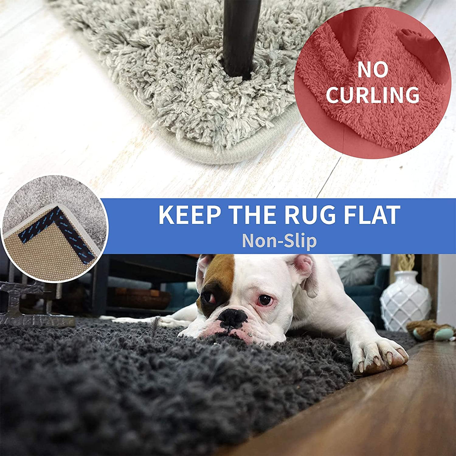 Pad Rug Gripper Carpet Gripper With Super Adhesive - Anti-curl Carpet Tape  Non-slip Area To Keep Your Carpet In And Make The Corners Flat - Temu  United Arab Emirates