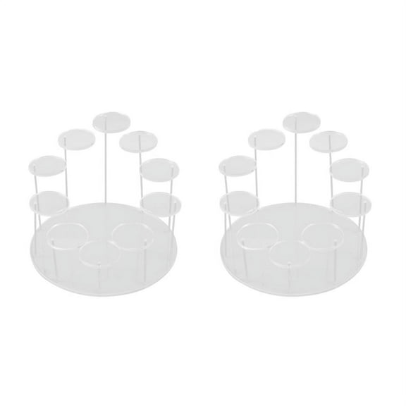 2X Acrylic Cupcake Holder Stand, Round Cupcake Tower Display Stand, Premium Dessert Stand Cupcake Holders, for Parties