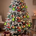 thumbnail image 3 of Homellea Lighted Christmas Garland with Christmas Tree and Gingerbread Shapes, Pom Pom Beads and Lights, Hanging Banner for Tree, Mantel, Window and Holiday Party Decor, 118.11 Inch, 3 of 6