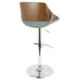 thumbnail image 6 of Fabrizzi Adjustable Bar Stools Set of 3, Chrome Bar Stools, Bar Chairs, Swivel Bar Stools Set of 3, Bar Stools Set of 3, Bar Height Stools, Bar Stools for Kitchen Counter (Blue), 6 of 6