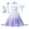 thumbnail image 1 of Disfraz de Elsa de Frozen para niñas, traje de princesa, Reina de la nieve, vestido de baile, trajes de fiesta de cumpleaños, Carnaval, ropa de fantasía Fivean unisex, 1 of 2