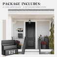 thumbnail image 3 of Wall Mount Mailbox with Planter Box, Large Capacity Galvanized Steel Outdoor Mailbox, Rustproof Decorative Black with Number Stickers for House Outside$$Tools & Hardware Other, 3 of 7