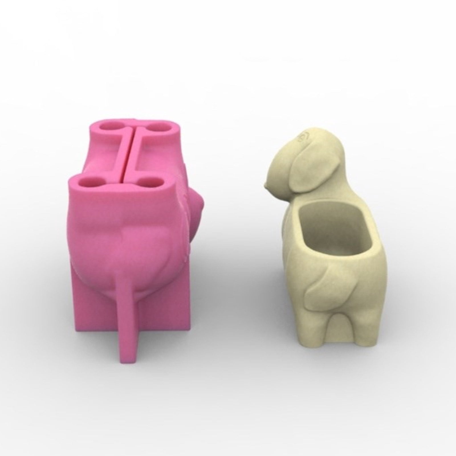 Planter Moulds Vase Molds Dachshund Dog Shape Flowerpot Molds Epoxy Resin Mold Pen Storage Holder Molds