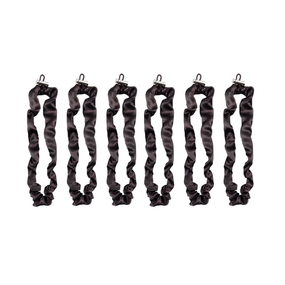 Adjustable Drawstring Satin Scrunchies, Non Slip Ouchless Hair Ties, 6 Pcs