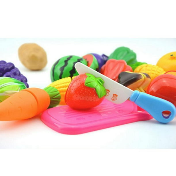 Toy cutting fruit velcro cooking playset top