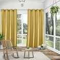 thumbnail image 3 of Exclusive Home Delano Heavyweight Textured Indoor/Outdoor Grommet Top Curtain Panel Pair, 54"x120", Sunbath, 3 of 7