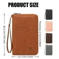 thumbnail image 4 of Compact Zippered Passport Holder With Blocker PU Wallet TravelAccessory, 4 of 8