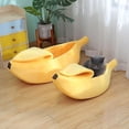 thumbnail image 2 of Cama para gatos tipo plátano, casa divertida, bonita y acogedora, nido para gatos, comodidad cálida, lavable suave, 2 of 5