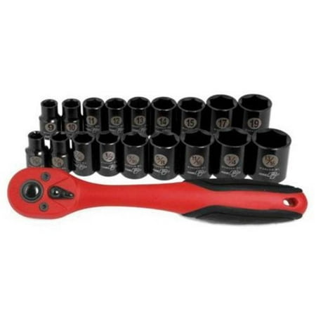 

Performance Tools W38337 19 Piece 3/8in. Drive Socket Set - Black