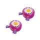 thumbnail image 2 of FELTECHELECTR 2 timbres para bicicleta para niños, con diseño de crisantemo, color rosa y morado., 2 of 7