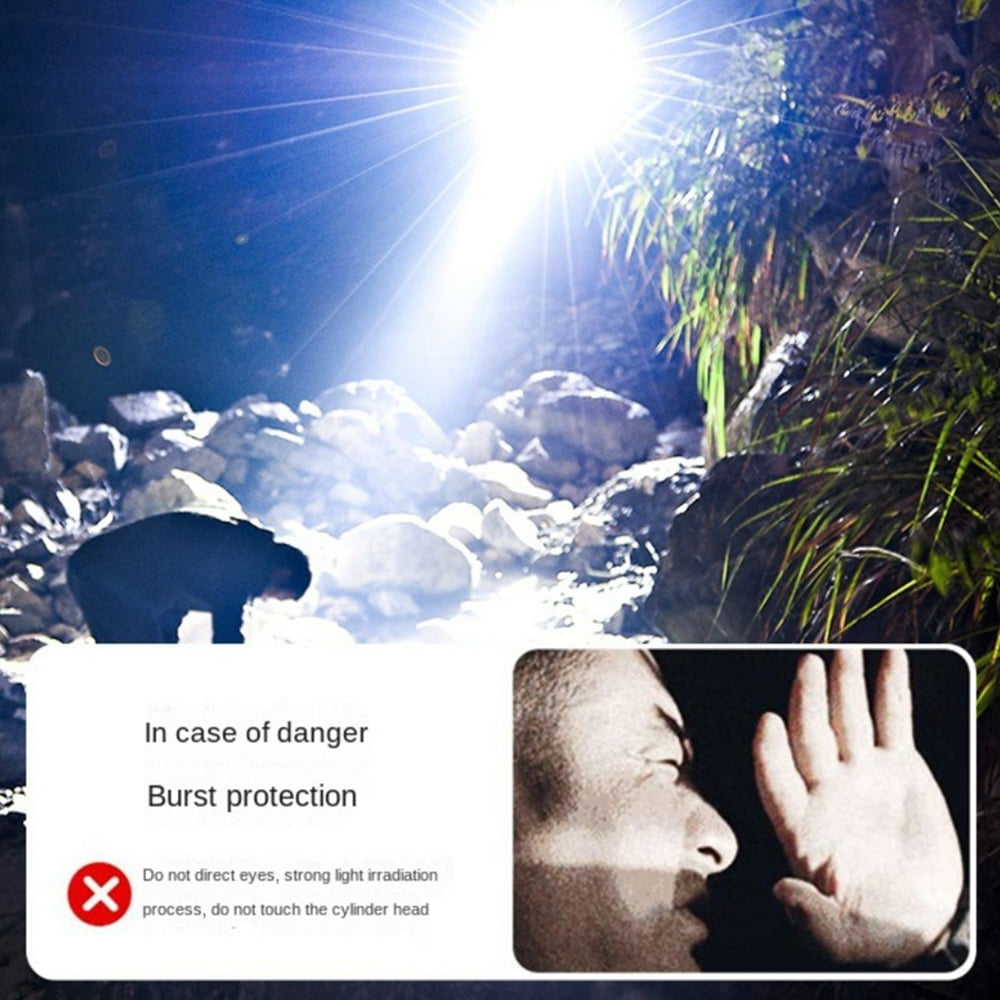 light fire in wild 100000 High Lumens ignition Flashlights,Usb Rechargeable Powerful Waterproof Super Very Bright Lighting,Aluminum alloy