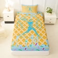 thumbnail image 3 of Erosebridal Cute Baseball Ice Cream Twin Sheet Sets For Boys,Sport Ball Game Kids Bedding 3-Piece, 3 of 6