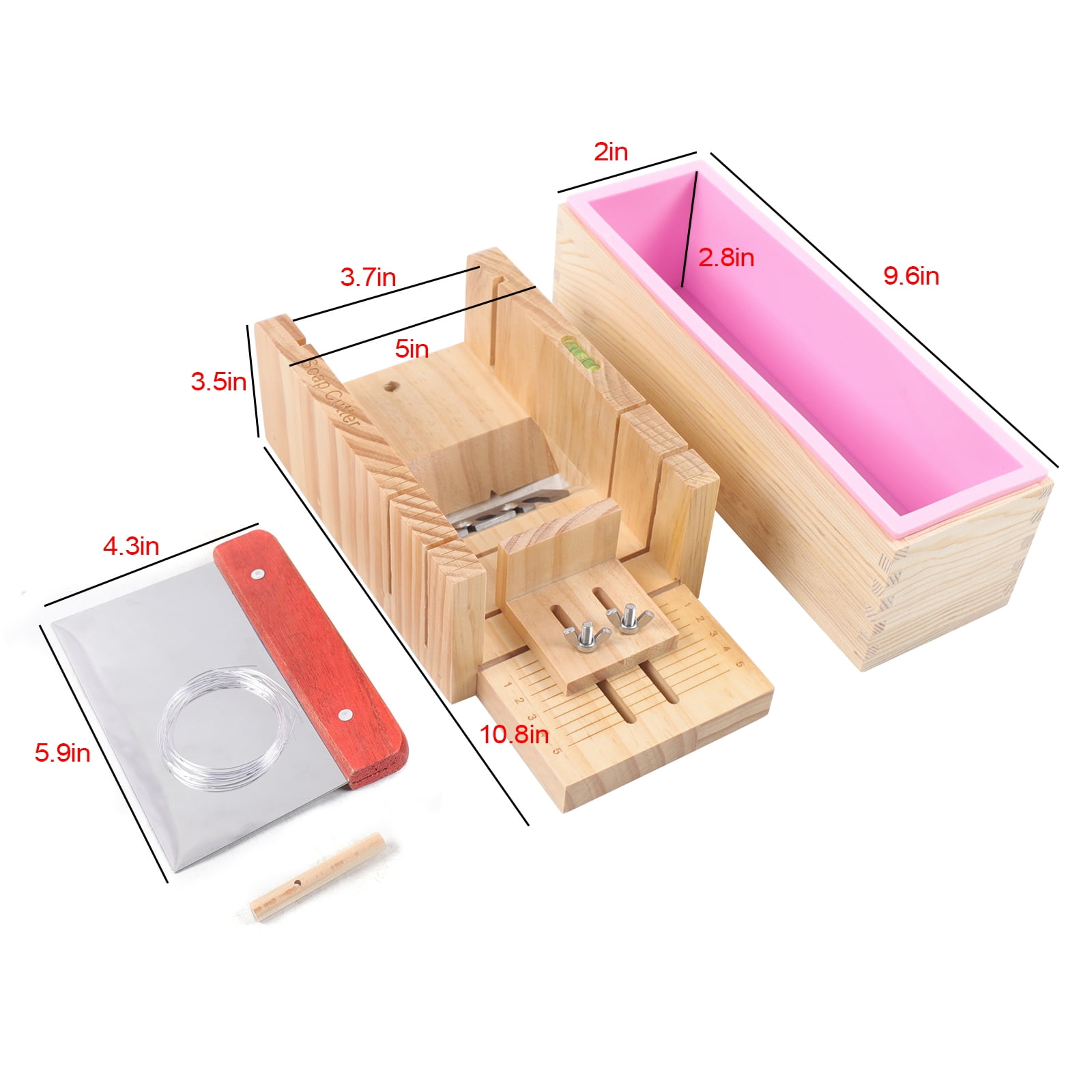 Adjustable Soap Making Supplies for Cutting Soap and Candles, Smooth Surface for Easy Cleaning, Clear Scale for Accurate Soap Thickness and Size