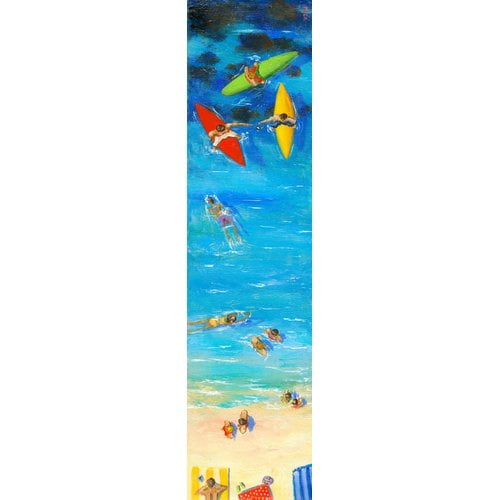 "Horseplay in Kayaks" Painting Print on Wrapped Canvas