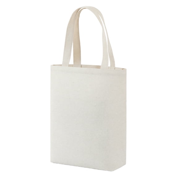 Blank Canvas Tote Bag Premium Cotton Linen Handbag for DIY Crafts Painting Embroidery Eco Friendly Shopping Grocery Bag School Commute White 1 Pack 14.1x12.2in Beige
