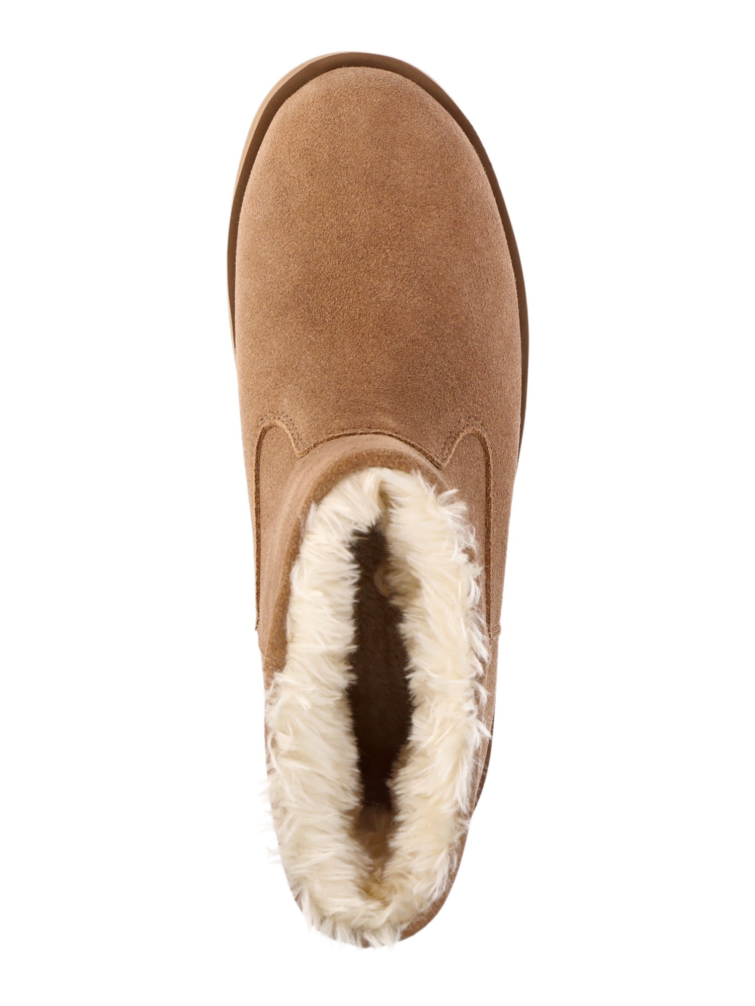 Time and Tru Women's Genuine Suede Platform Cozy Boots