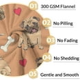 thumbnail image 4 of Pug Throw Blanket - 60x50 Inches Throw Size Blanket for Kids, Girls & Boys - Soft Plush Blankets for Bed, Couch, Sofa - Brown Cute Fuzzy Throws Gifts, 4 of 6