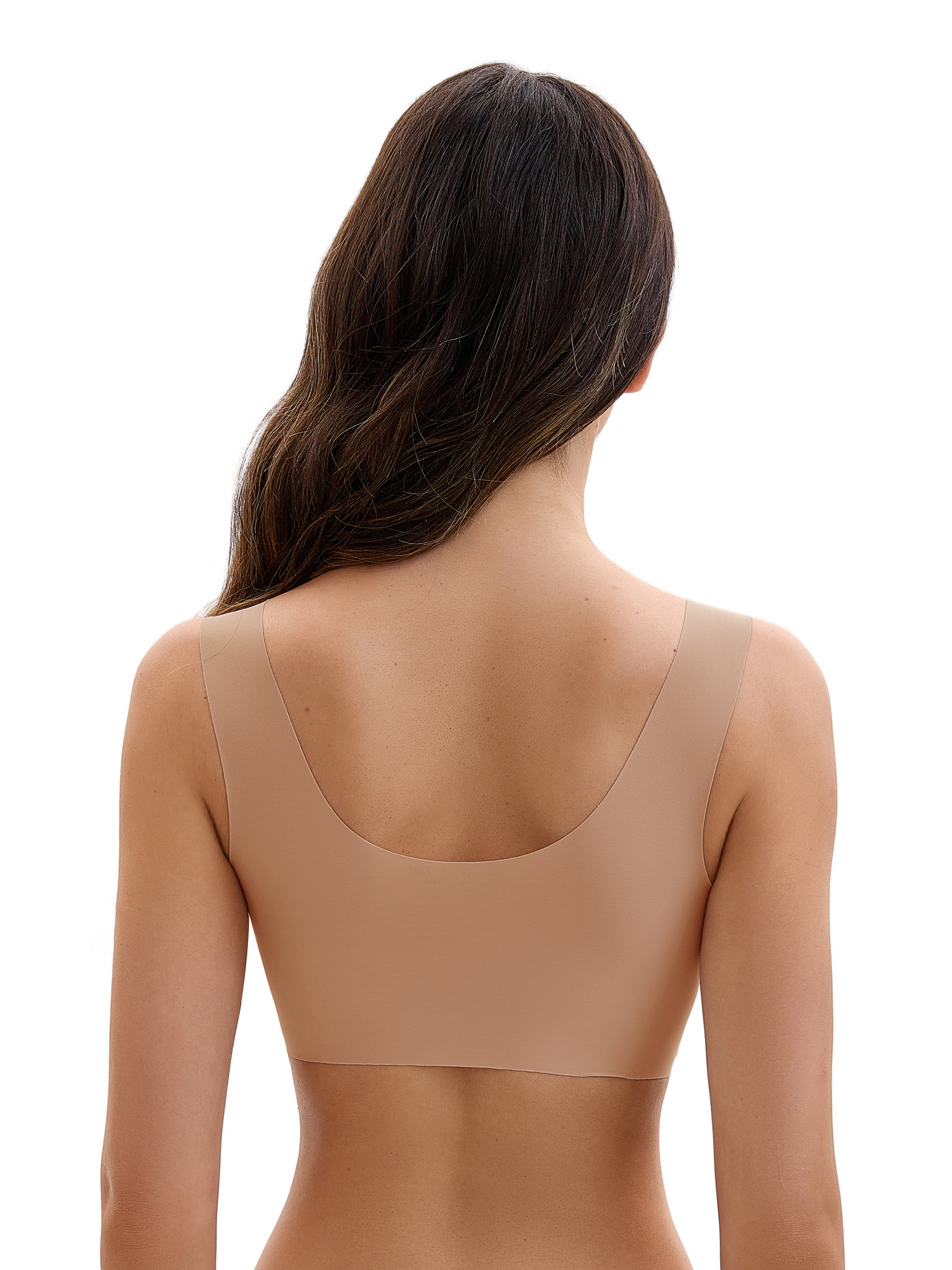 Unique Bargains Women's Vest Wirefree Wave Trim U Back Soft Bras X-Large Light Pink