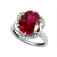 thumbnail image 2 of Star K � Large Oval 12x10mm Created Ruby Knot Big Stone Ring, 2 of 9