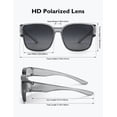 thumbnail image 7 of TINHAO Polarized Sunglasses Over Glasses for Women Men, Fit Over Glasses Sunglasses with Square Oversized UV Protection, 7 of 7