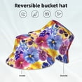 thumbnail image 6 of Balery The Garden Tricolor Pansy Flower Sun Hats for Men Women Bucket Hat UPF 50+ Buckey Hat Boonie Hat Foldable UV Protection Hiking Beach Fishing Summer, 6 of 9
