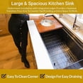thumbnail image 6 of Strictly Sinks 45” Black Workstation Sink - 16ga Stainless Steel Sink 2-Tier Undermount Kitchen Sink, 6 of 9