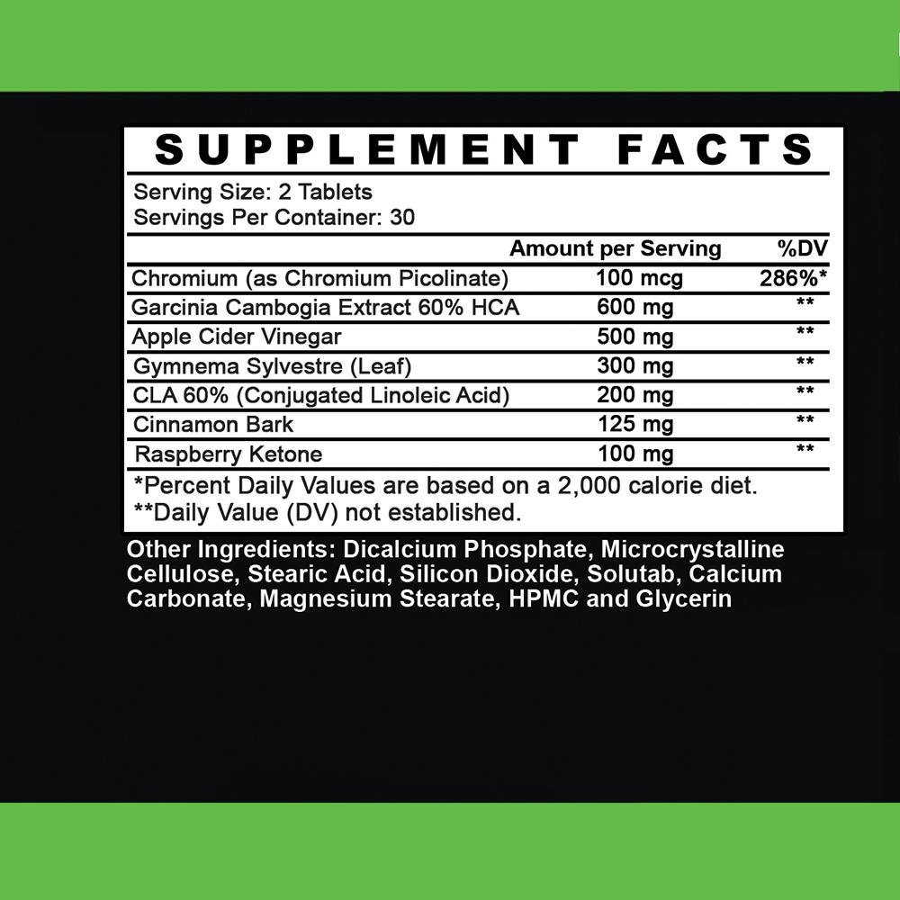 Angry Supplements Garcinia with Apple Cider Vinegar Weight Loss Pills (3-Pack)