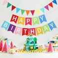 thumbnail image 5 of ZYLER- 4Pcs Happy Birthday Banner Rainbow Felt Garland - Colorful Party Decorations, 5 of 6