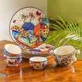 thumbnail image 1 of Ceramic Plates for Dinner Set Dinner Plate Ceramic Bowl Katoris & Serving Bowls Set - 8 Pieces, Multicolour, 1 of 1
