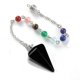thumbnail image 1 of Flower of Life Dowsing Pendulum for Divination Cone Natural Crystal Pendant, 1 of 6