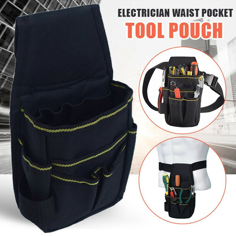 600D Polyester Construction, WORKPRO Electrician Pouch Tool Pockets w/Tape Holder 1 Pack 