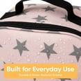 thumbnail image 5 of Superio Insulated Lunch Bag, Thermal Lined Lunch Box for Work & Travel, Waterproof Reusable Lunch Tote with Adjustable Strap & Front Pocket, Pink Stars, 5 of 8