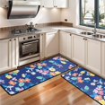 thumbnail image 3 of Kitchen Rugs Sets Of 2,Pioneer Flower Floral Print Pattern Anti Fatigue Kitchen Mat Rugs Non Slip Washable,Decorative Kitchen Floor Mats for Kitchen,Sink,Laundry,17"x47"+17"x47", 3 of 5